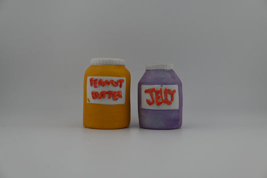 Vintage Cloorwood Porcelain Salt and Pepper Shakers – Peanut Butter and Jelly Duo