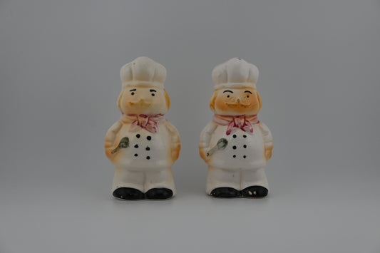 Vintage Chef’s Duo Salt & Pepper Shaker Set - Classic Culinary Charm
