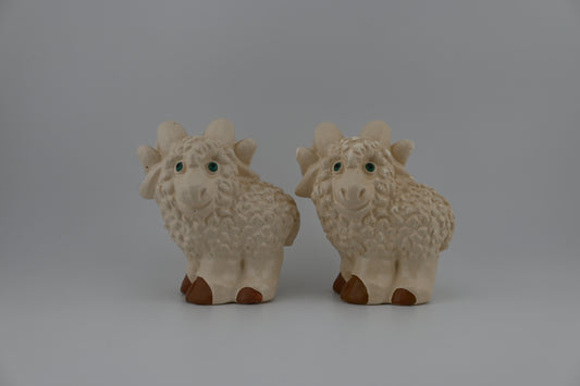Vintage Sheep Salt & Pepper Shaker Set - Made in USA