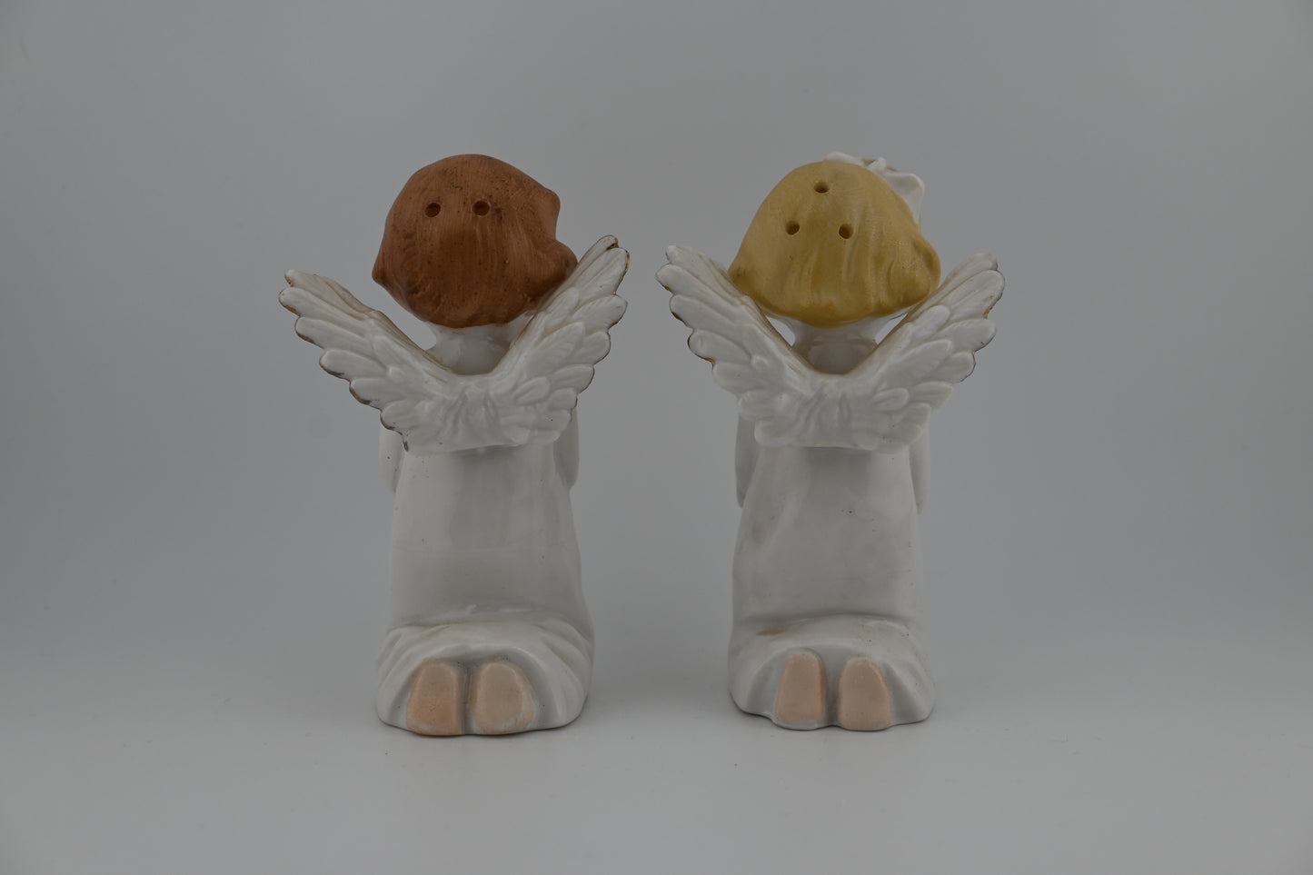 Vintage 1950s Hand-Painted Praying Angel Salt & Pepper Shakers - Made In Japan