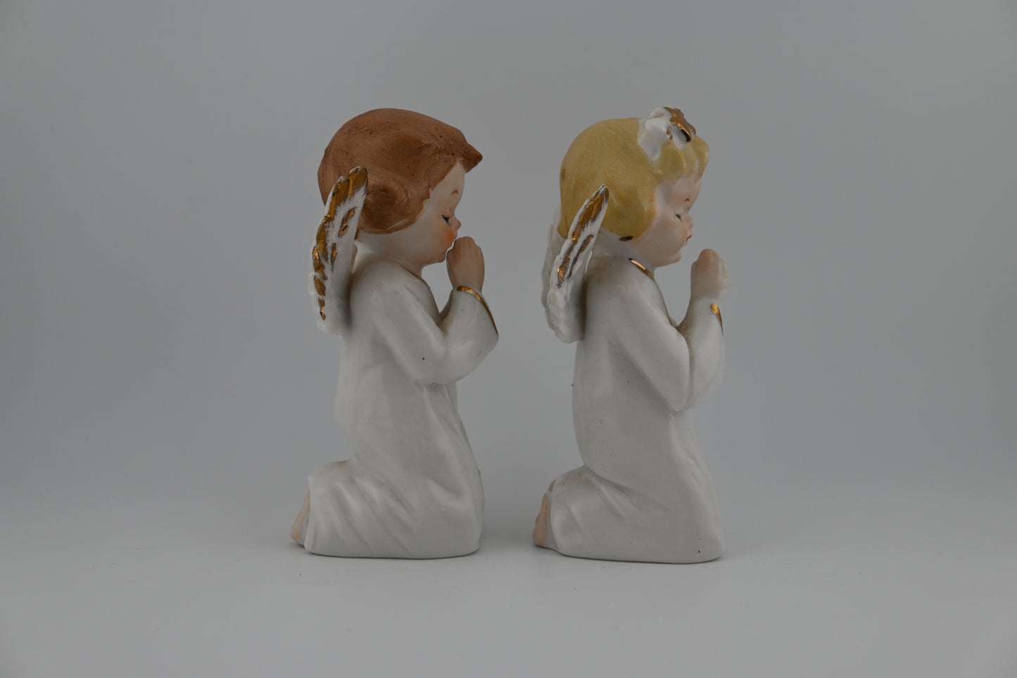 Vintage 1950s Hand-Painted Praying Angel Salt & Pepper Shakers - Made In Japan