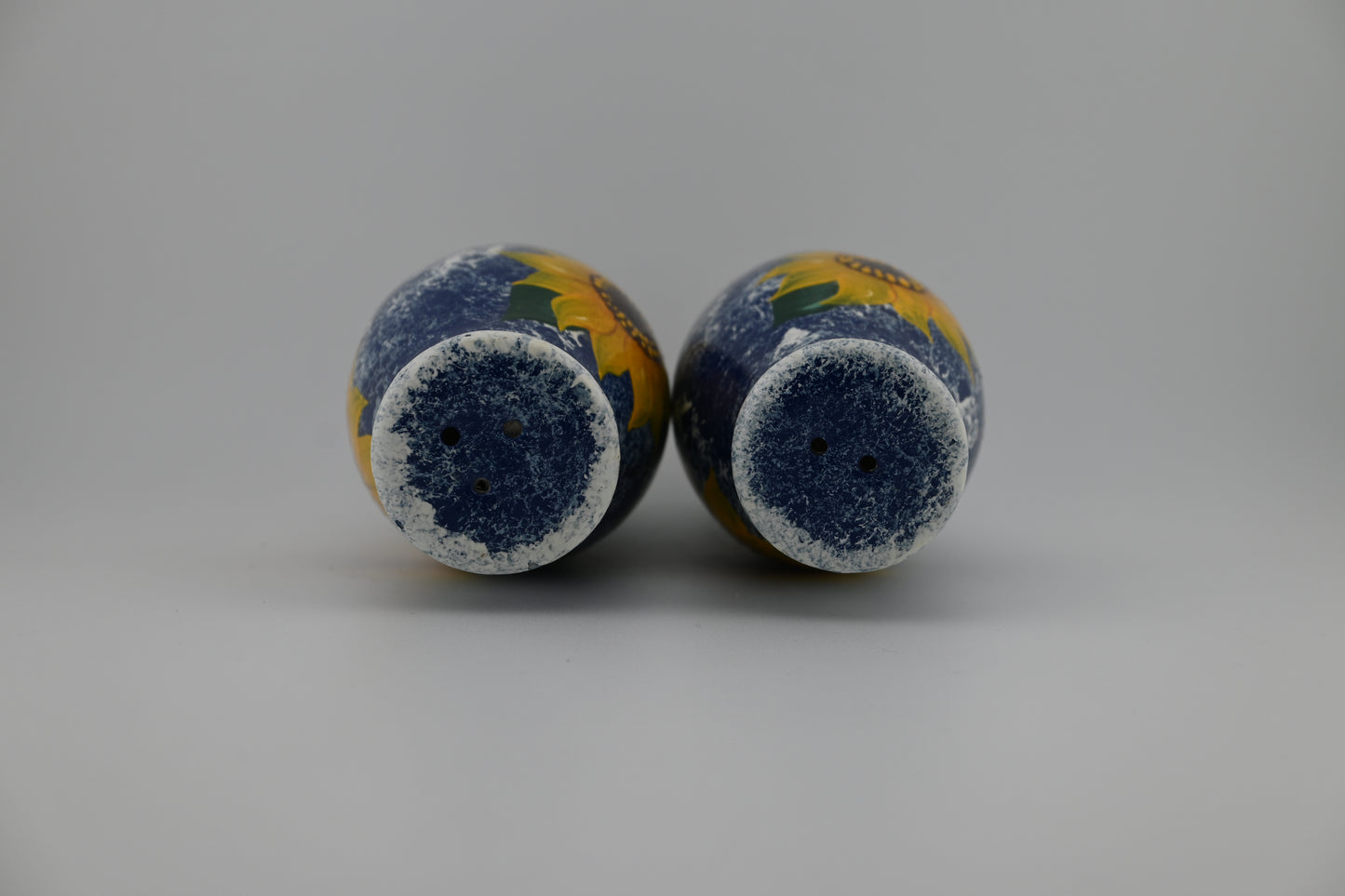 Vintage Hand-Painted Sunflower Starry Night Salt & Pepper Shaker Set