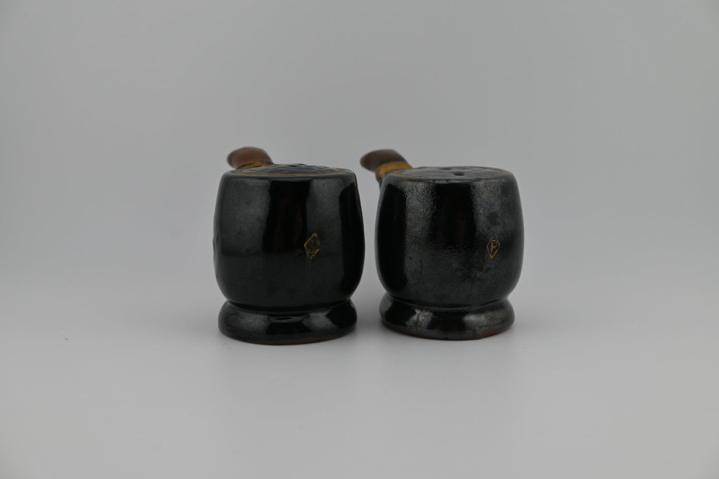 Vintage 1950s Ceramic Pipe Salt & Pepper Shakers - Made in Japan