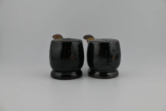 Vintage 1950s Ceramic Pipe Salt & Pepper Shakers - Made in Japan