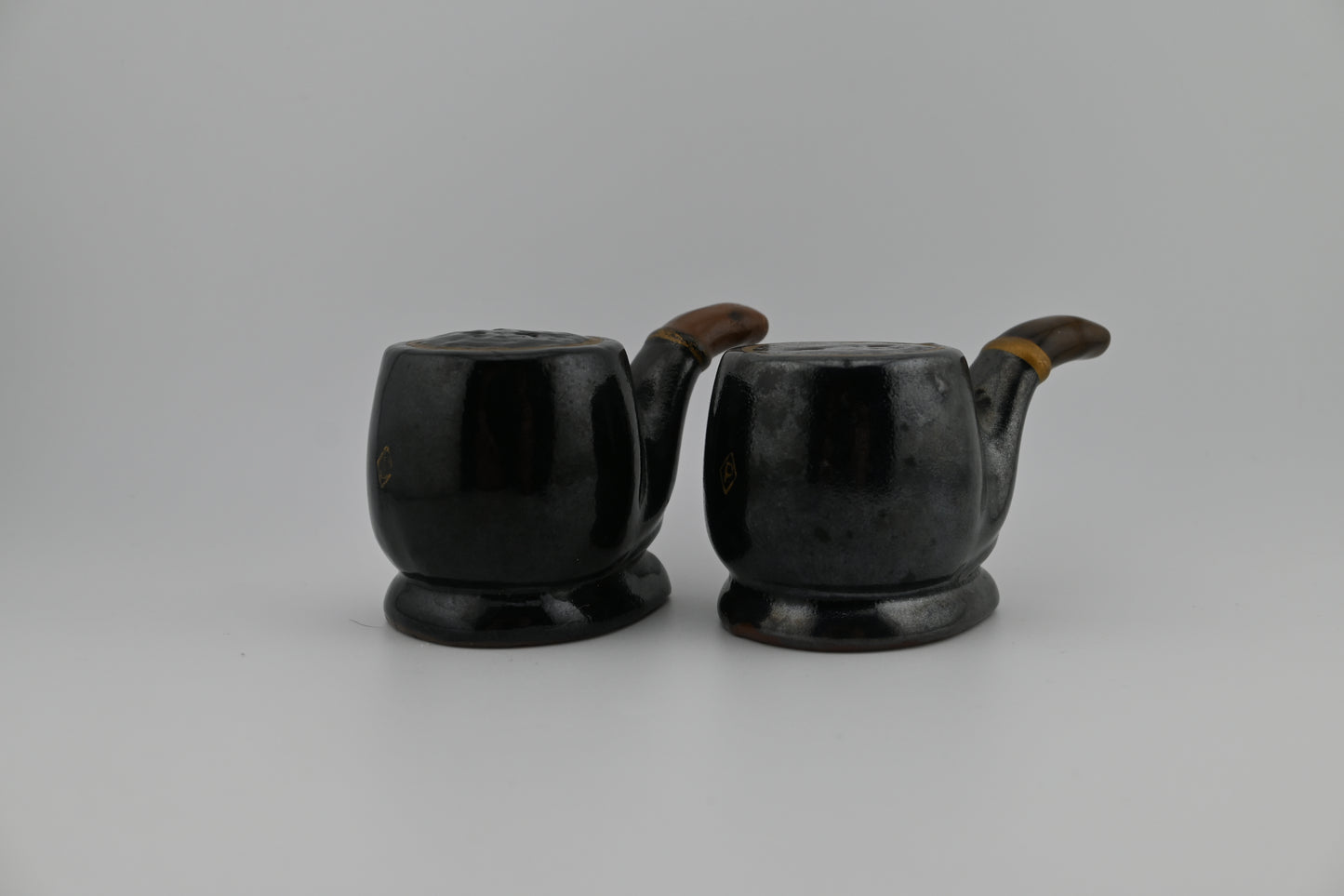 Vintage 1950s Ceramic Pipe Salt & Pepper Shakers - Made in Japan