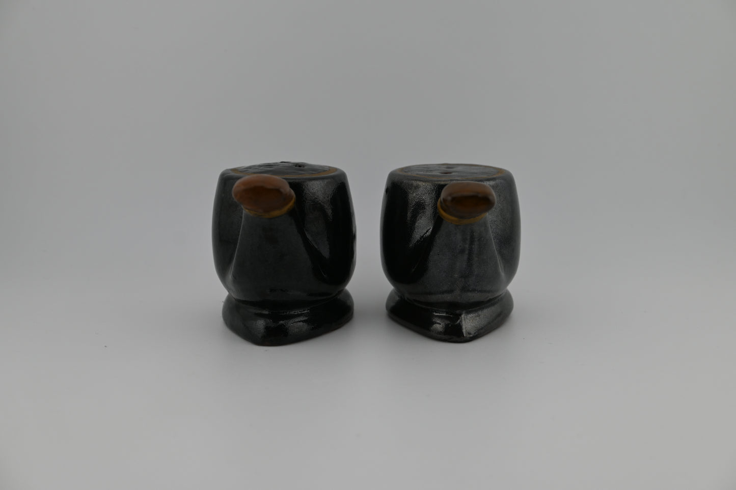 Vintage 1950s Ceramic Pipe Salt & Pepper Shakers - Made in Japan