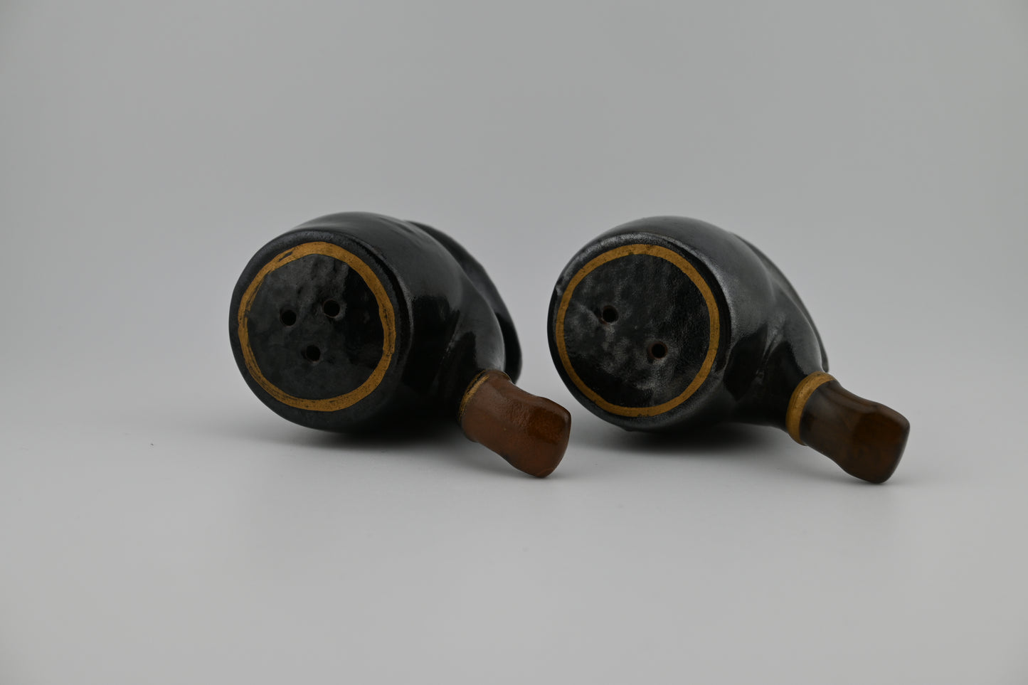 Vintage 1950s Ceramic Pipe Salt & Pepper Shakers - Made in Japan