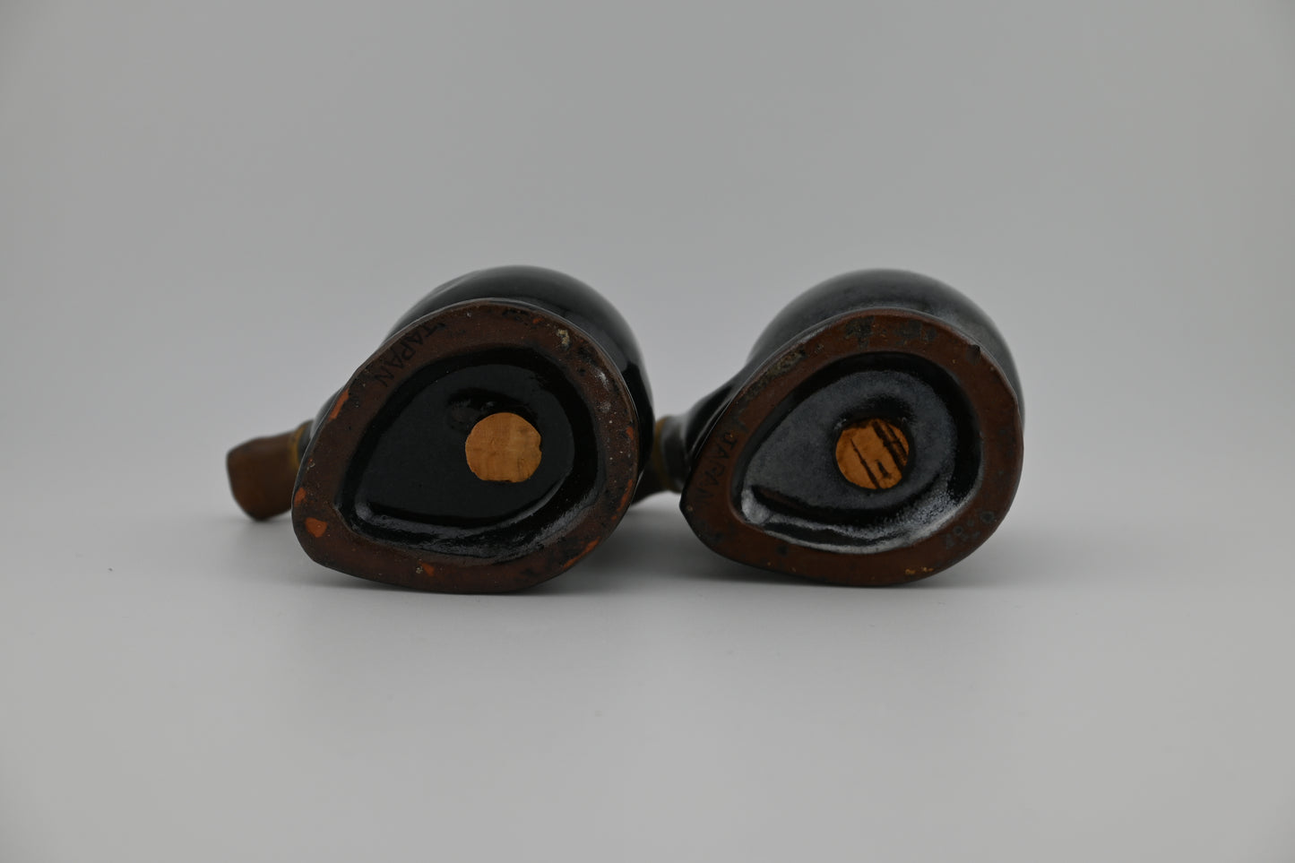 Vintage 1950s Ceramic Pipe Salt & Pepper Shakers - Made in Japan