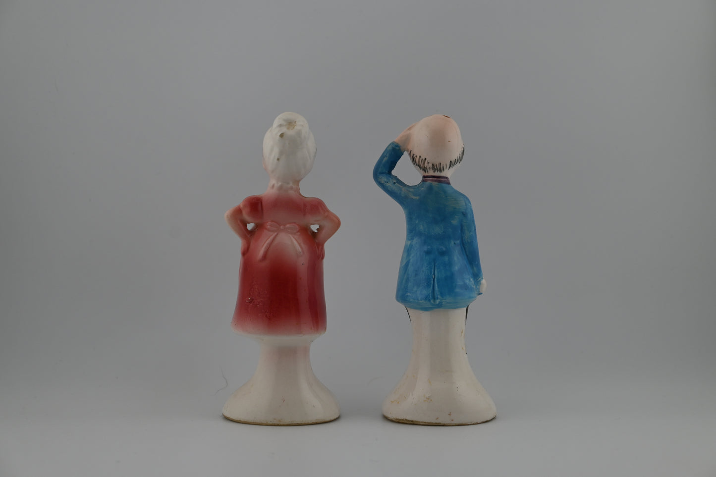Vintage 1970s Ceramic Enesco “You And Your Once More For Old Times’ Sake!” Salt & Pepper Shaker Set