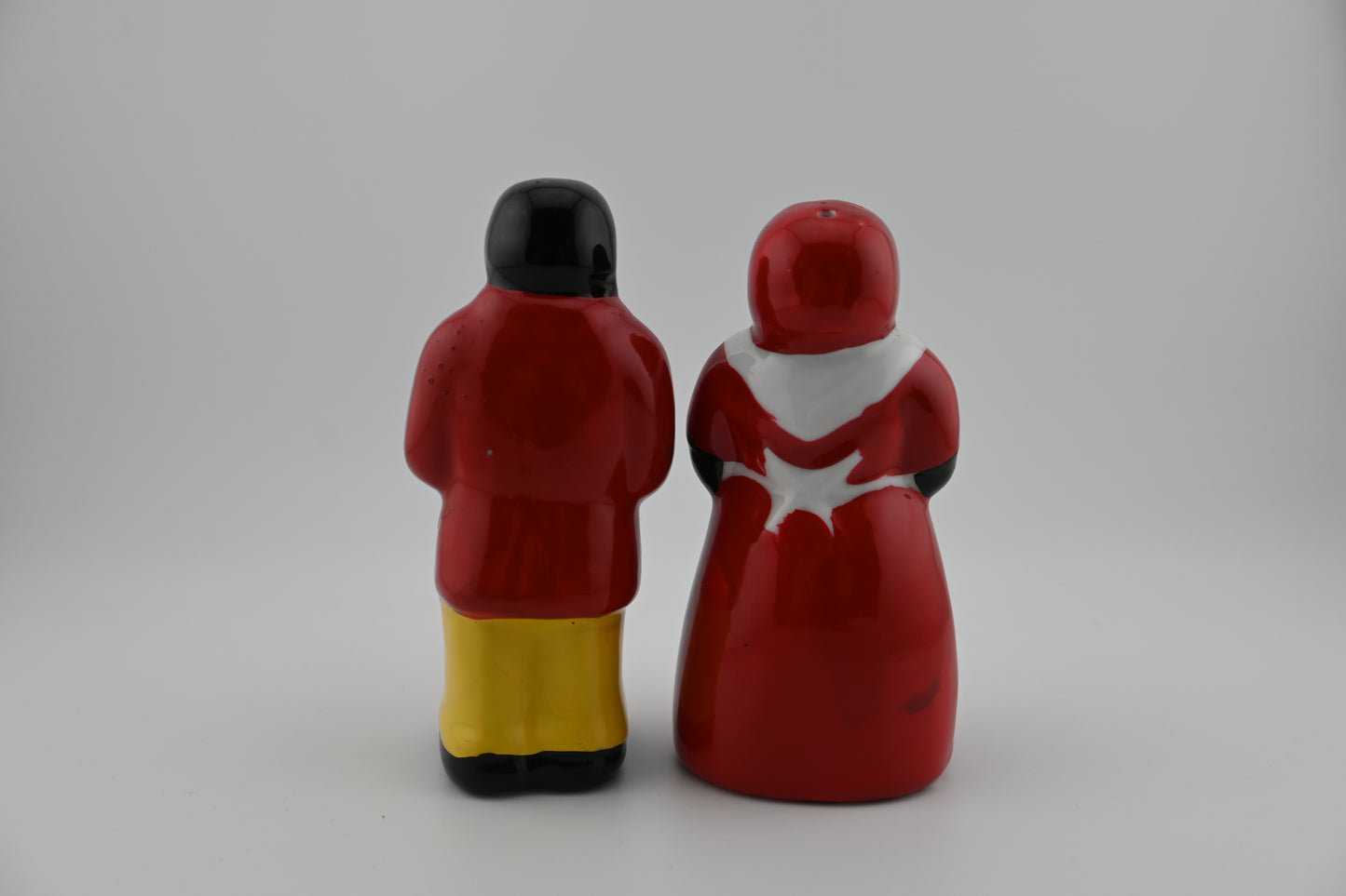 Vintage 1940s Mammy and Uncle Mose "New Orleans" Souvenir Black Americana Porcelain Salt and Pepper Shakers