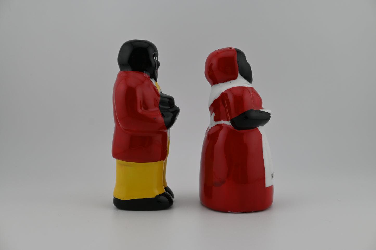 Vintage 1940s Mammy and Uncle Mose "New Orleans" Souvenir Black Americana Porcelain Salt and Pepper Shakers