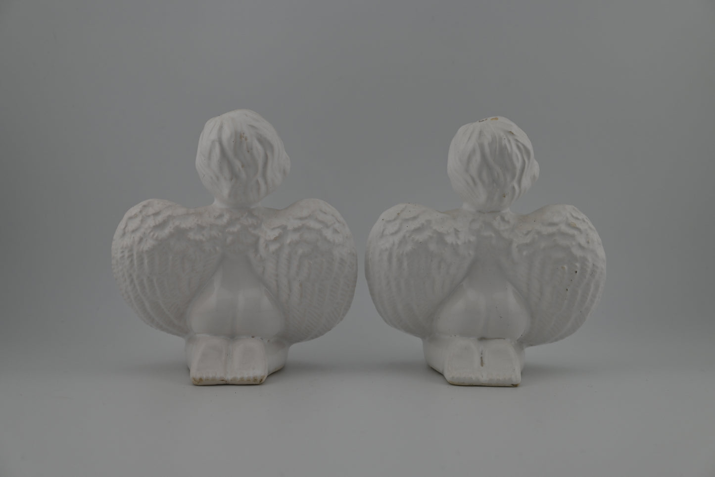 Vintage Praying Baby Angels White Porcelain Rare Salt & Pepper Shaker Set